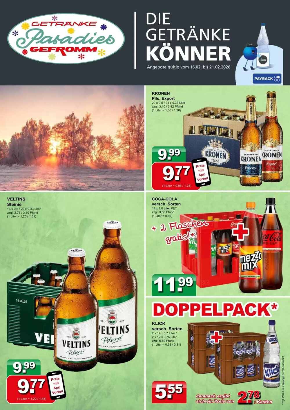 Getränkeparadies Gefromm Prospekt (ab 16.02.2026) zum Blättern - Seite 1