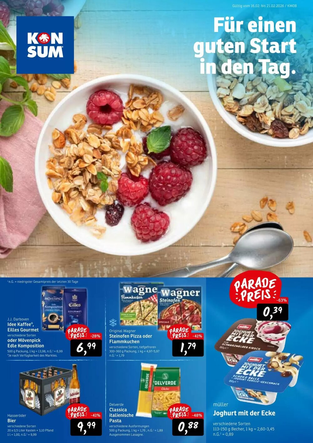 KONSUM Prospekt (ab 16.02.2026) zum Blättern - Seite 1