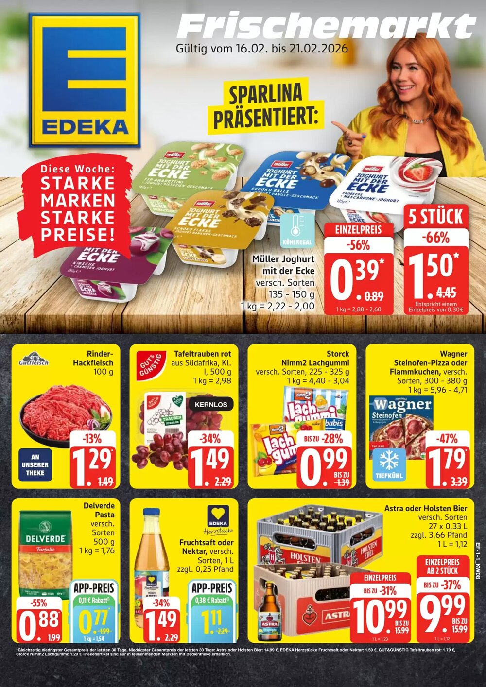 Edeka Frischemarkt Prospekt (ab 16.02.2026) zum Blättern - Seite 1