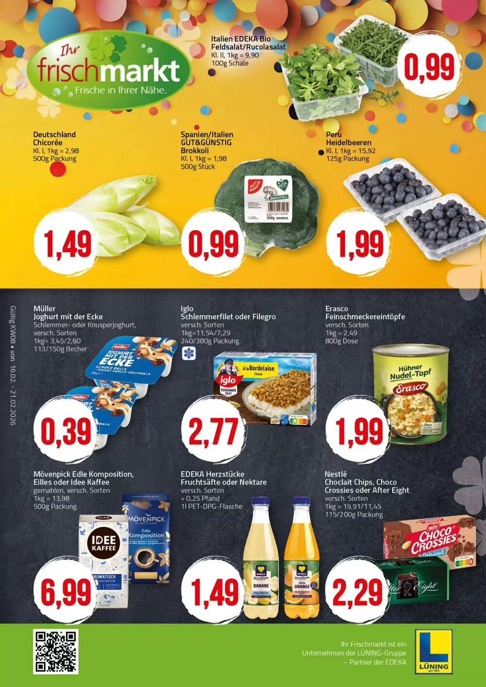 Ihr Frischmarkt Prospekt (ab 16.02.2026) zum Blättern - Seite 1