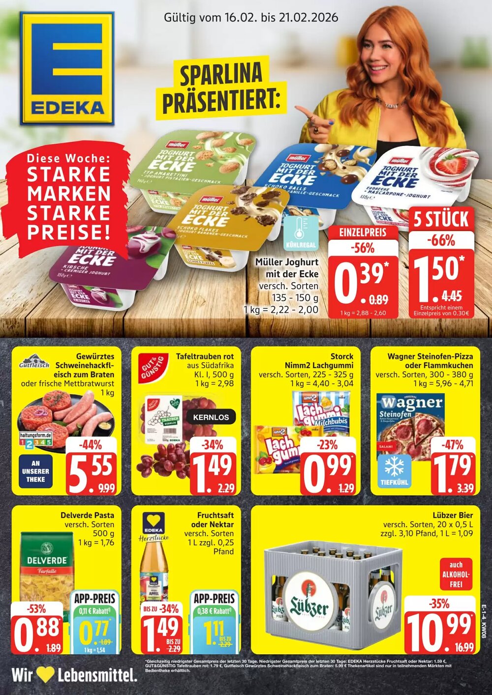 EDEKA Stralsund Prospekt (ab 16.02.2026) zum Blättern - Seite 1