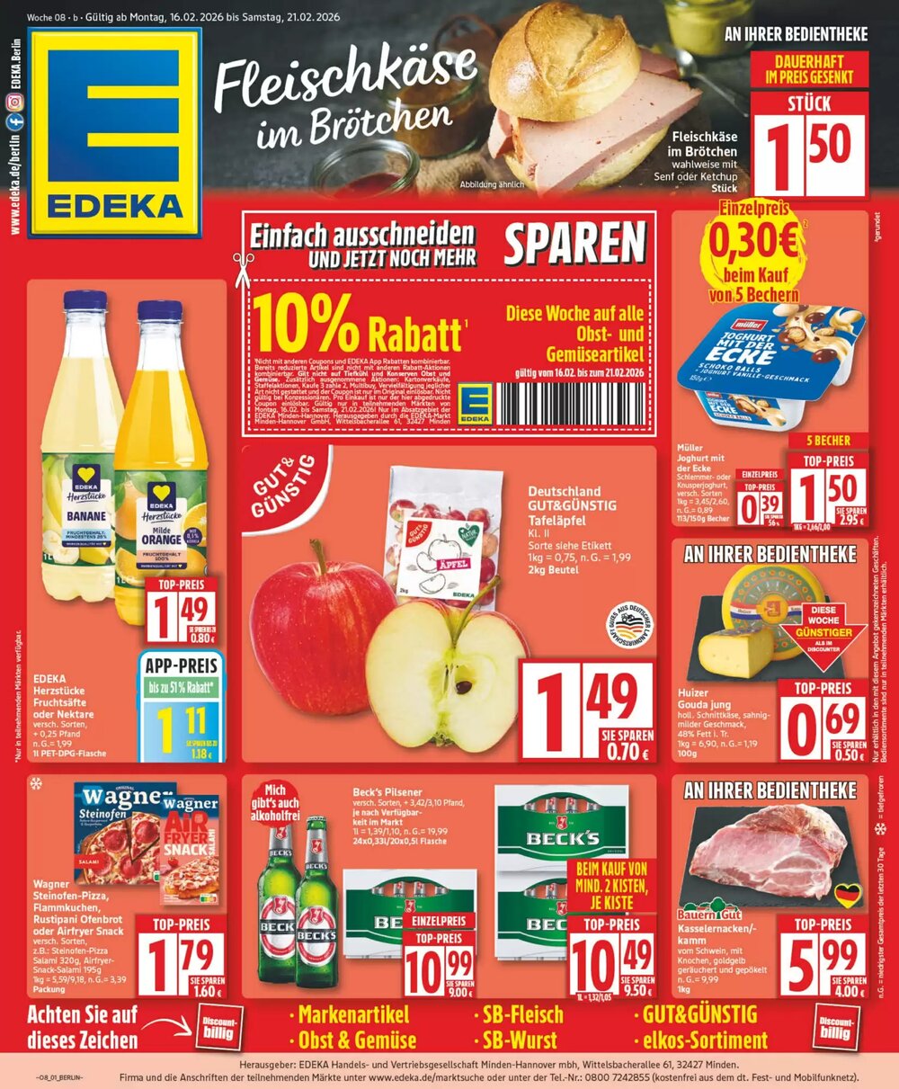 Edeka Prospekt (ab 16.02.2026) zum Blättern - Seite 1