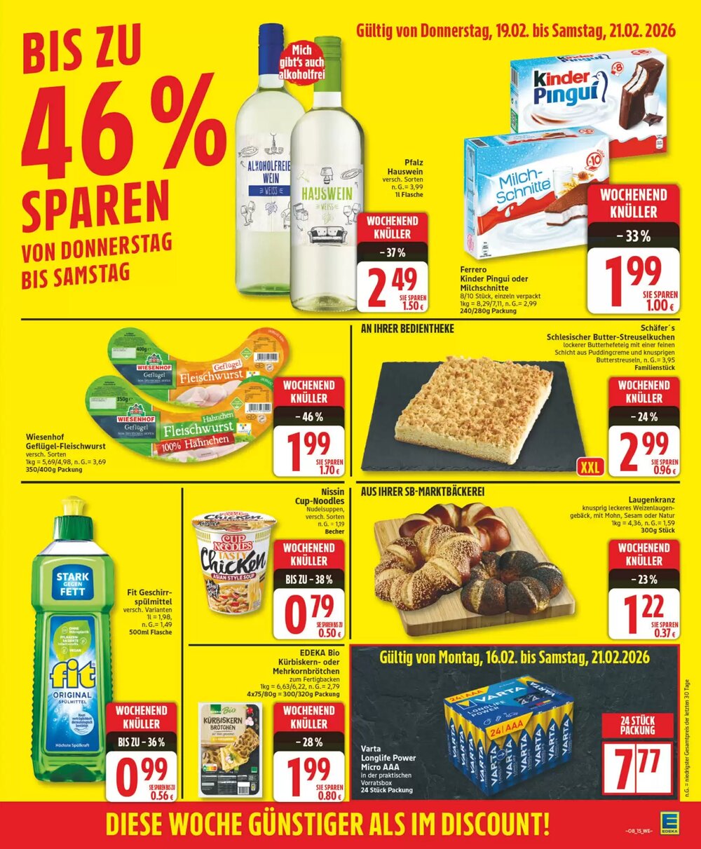 Edeka Prospekt (ab 16.02.2026) zum Blättern - Seite 15