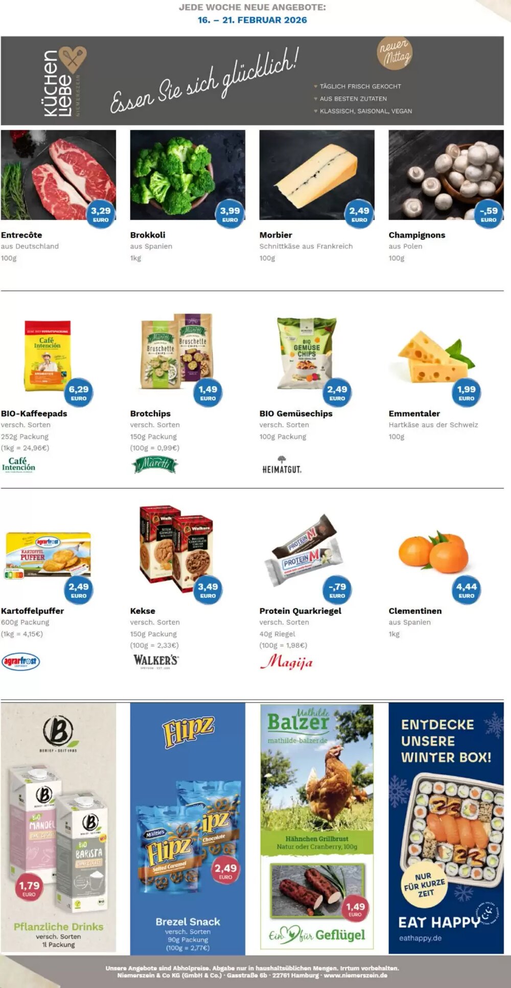 Edeka Niemerszein Prospekt (ab 16.02.2026) zum Blättern - Seite 1