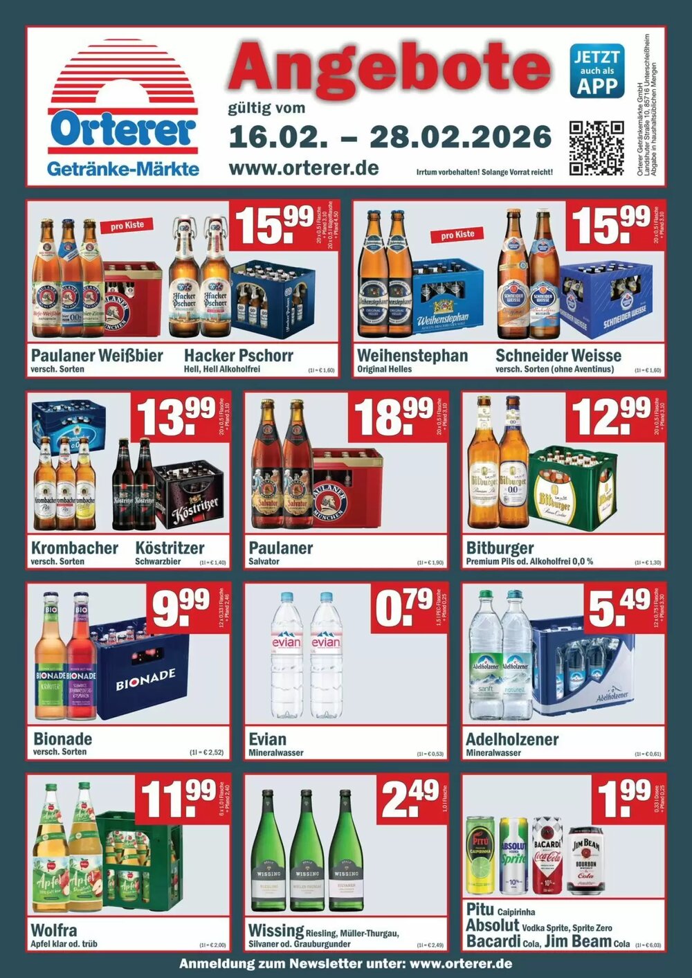 Benz Getränke Prospekt (ab 16.02.2026) zum Blättern - Seite 1