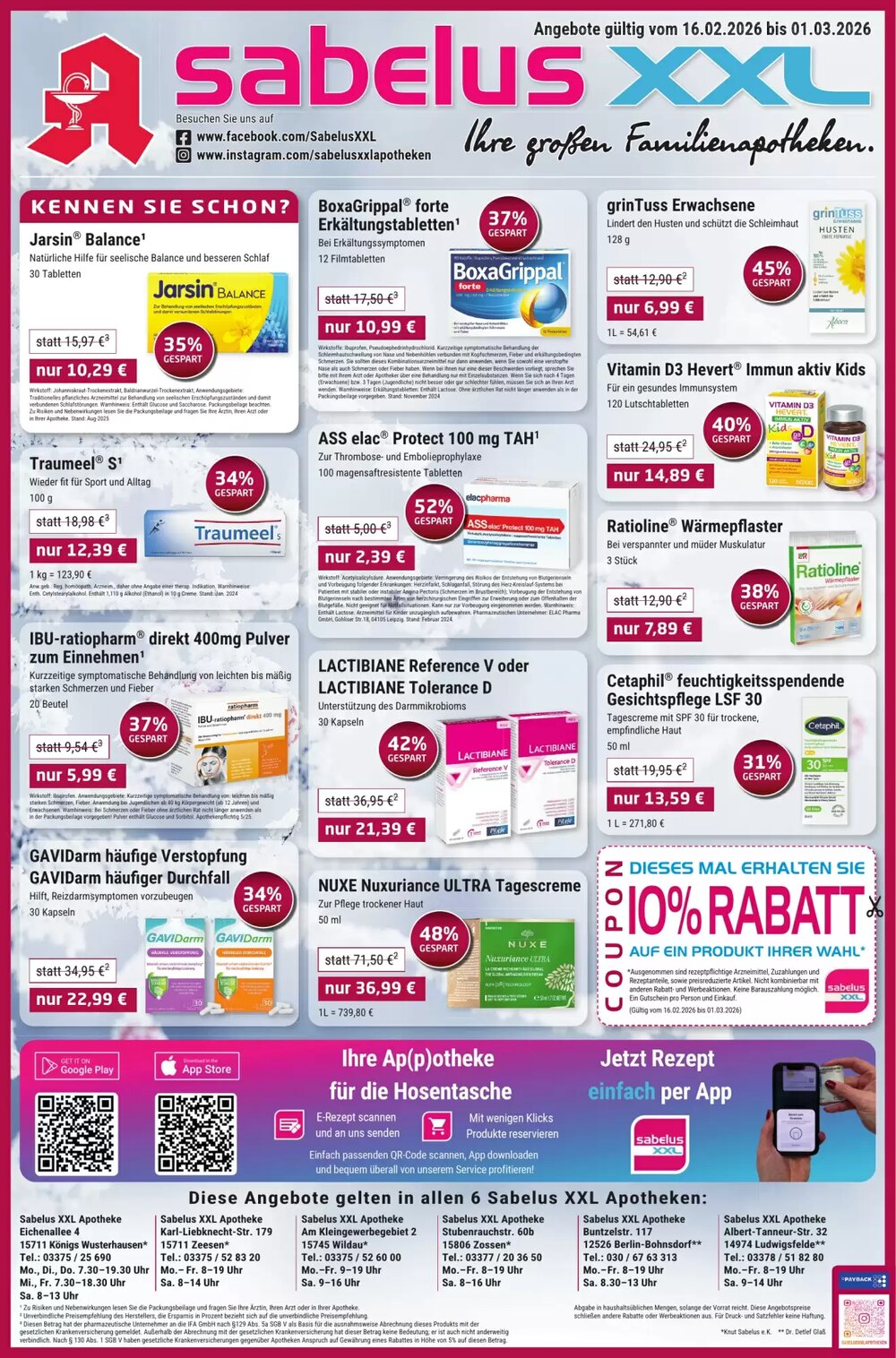 Sabelus XXL Prospekt (ab 16.02.2026) zum Blättern - Seite 1