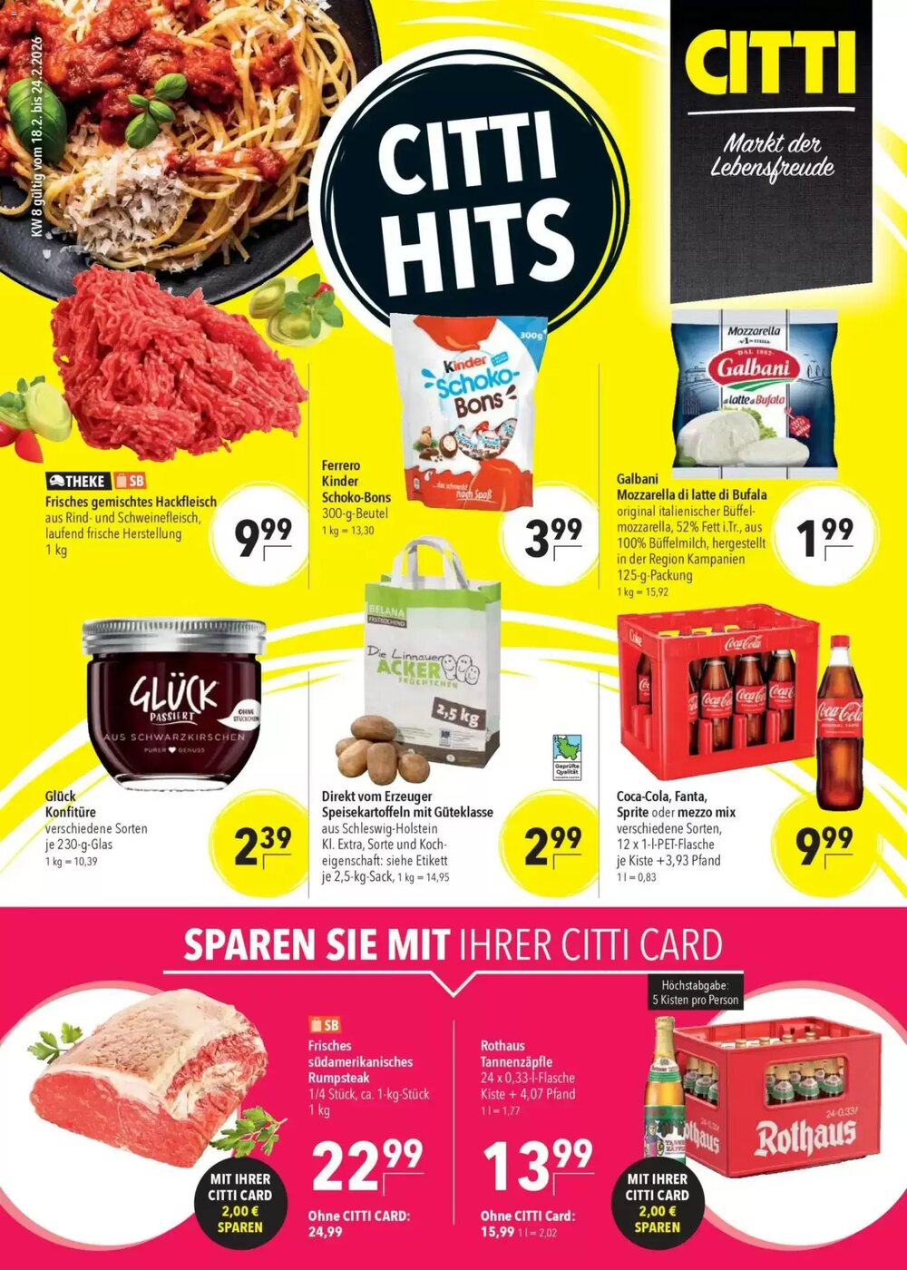 CITTI Markt Prospekt (ab 18.02.2026) zum Blättern - Seite 1