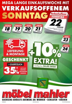Möbel Mahler Prospekt (ab 18.02.2026) zum Blättern