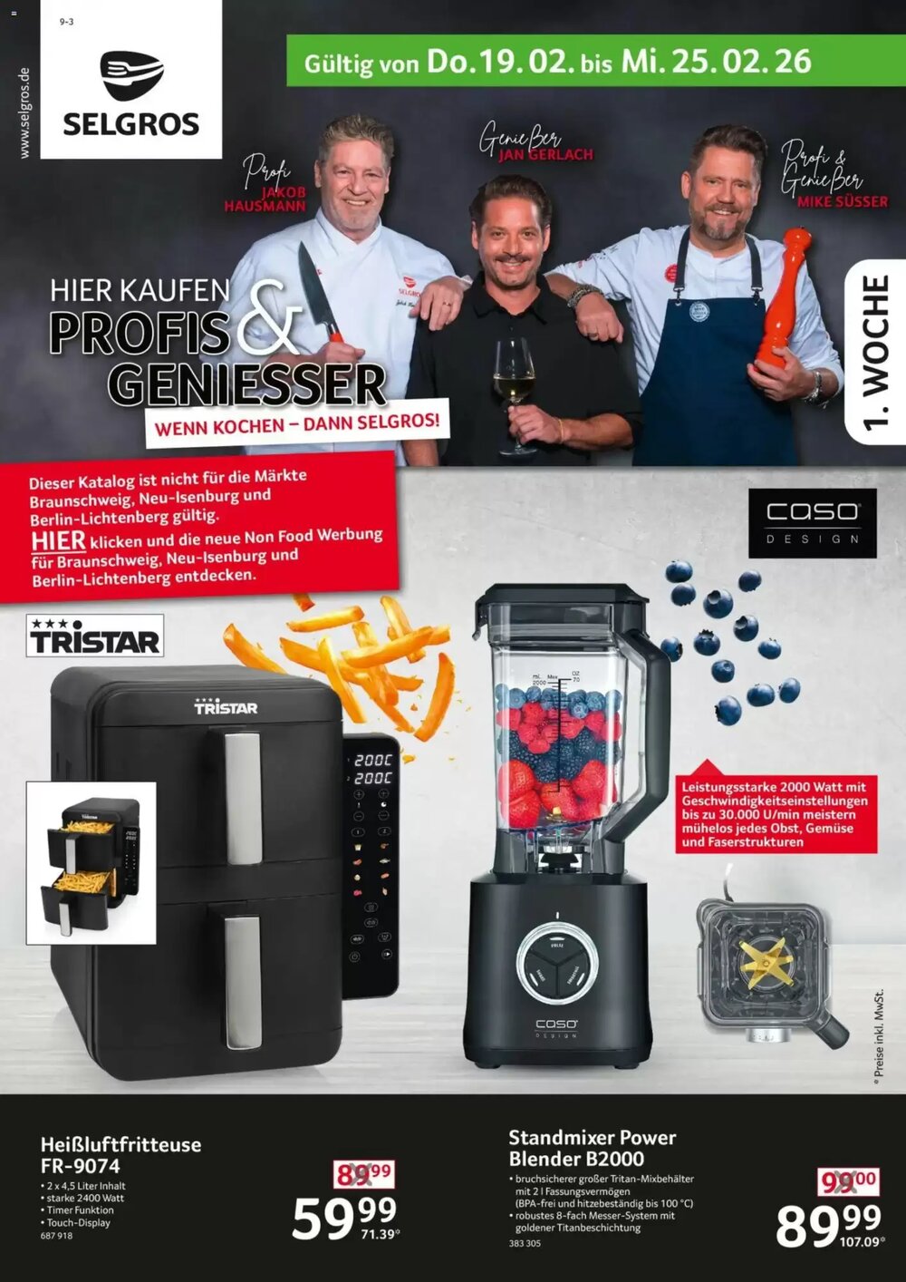 Selgros Prospekt (ab 19.02.2026) zum Blättern - Seite 1