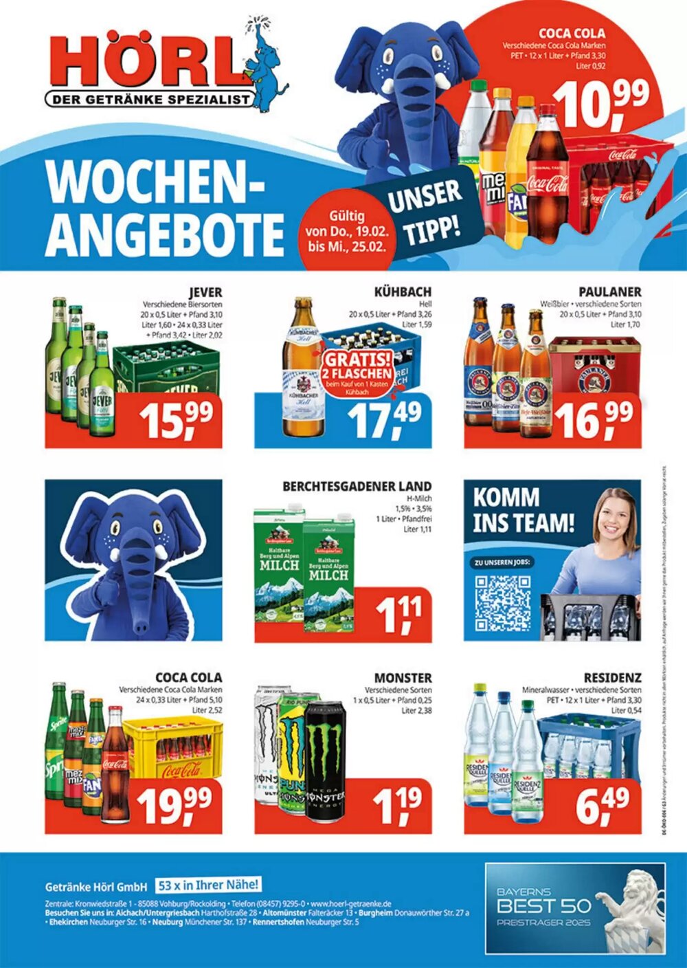 Hörl Getränke Prospekt (ab 19.02.2026) zum Blättern - Seite 1