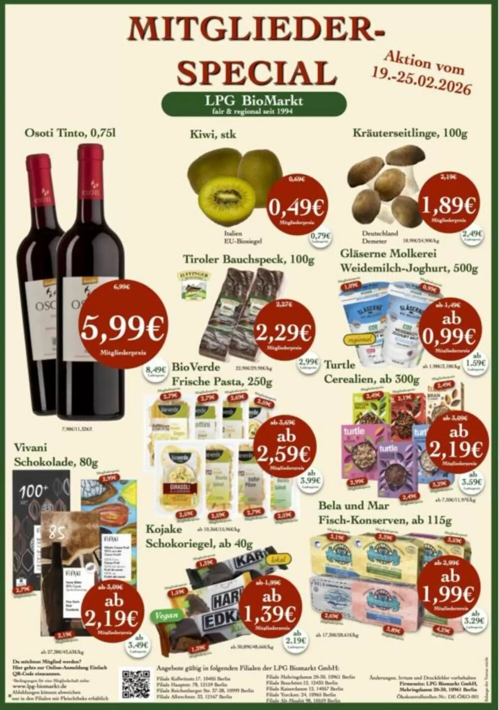 LPG Biomarkt Prospekt (ab 19.02.2026) zum Blättern - Seite 1