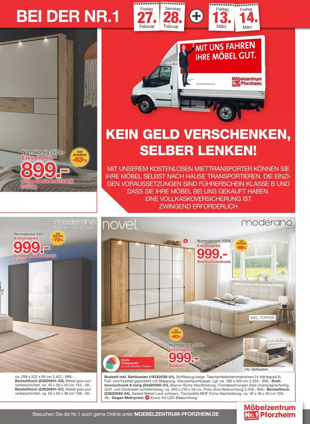 Möbelzentrum Pforzheim Prospekt (ab 21.02.2026) zum Blättern - Seite 11