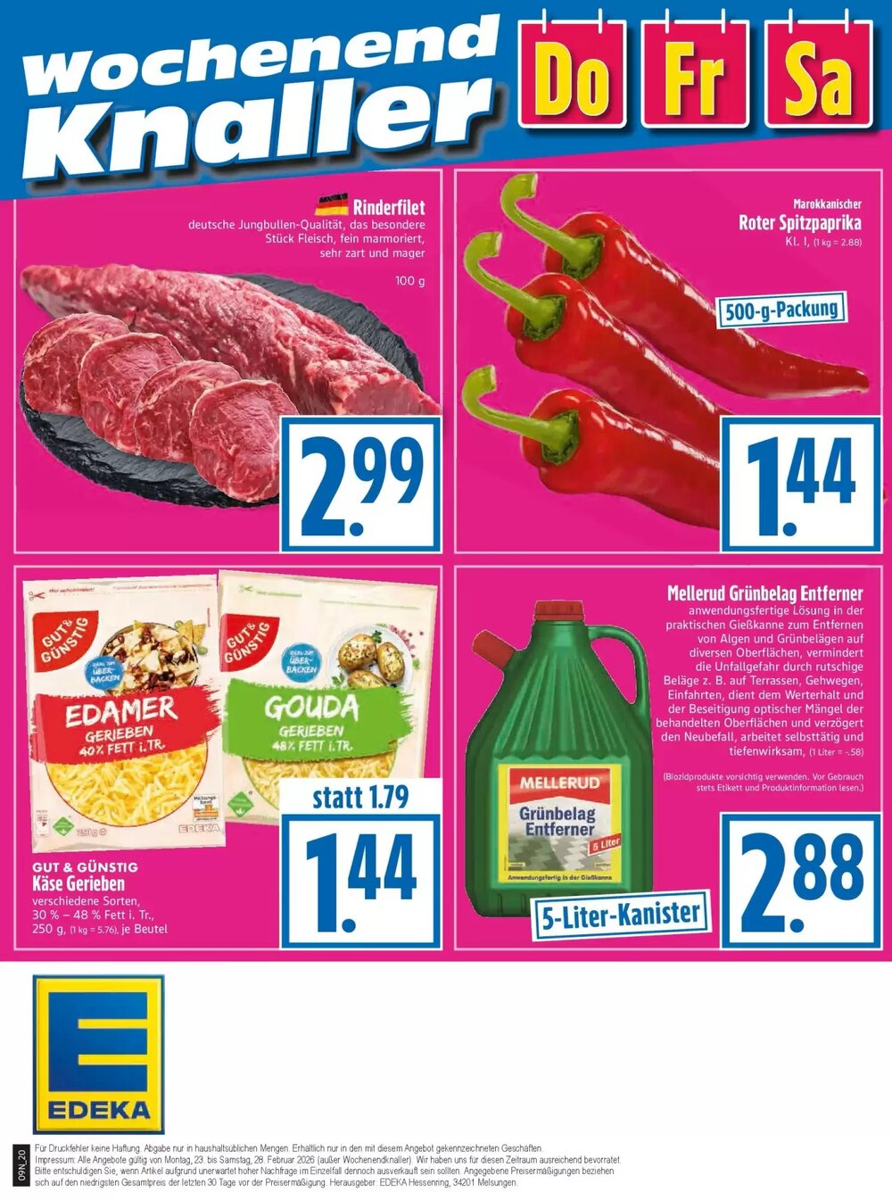 EDEKA Hahner Prospekt (ab 22.02.2026) zum Blättern - Seite 22