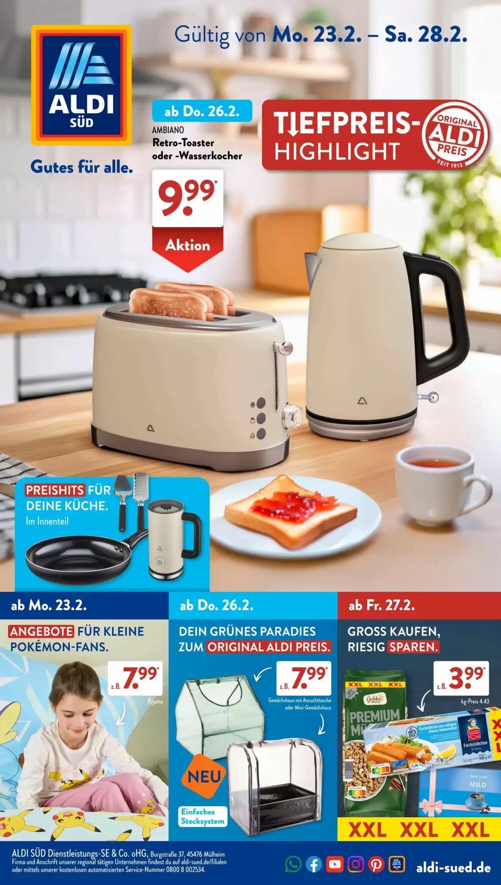 Aldi Süd Prospekt (ab 23.02.2026) zum Blättern - Seite 1