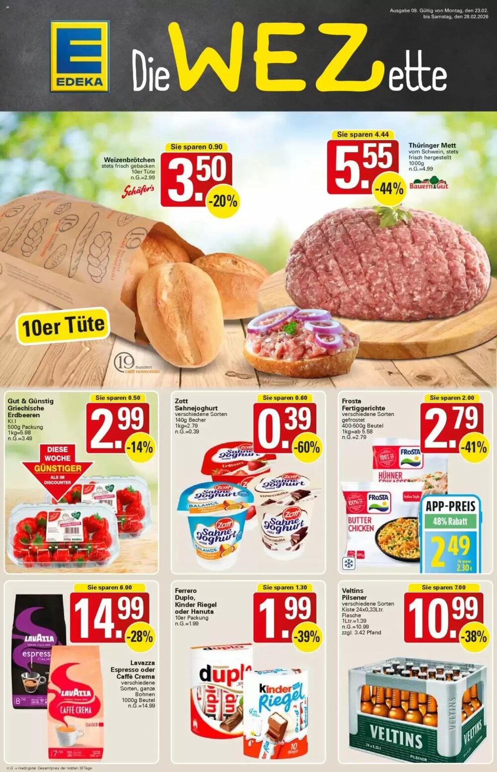 WEZ Prospekt (ab 23.02.2026) zum Blättern - Seite 1