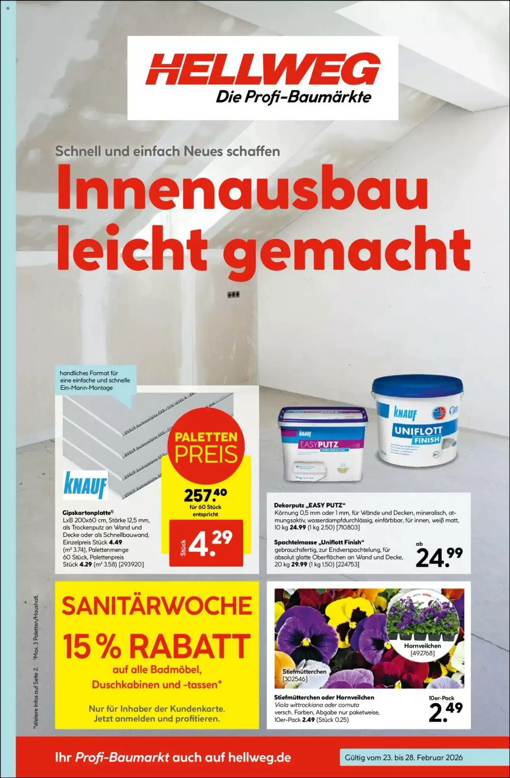 Hellweg Prospekt (ab 23.02.2026) zum Blättern - Seite 1
