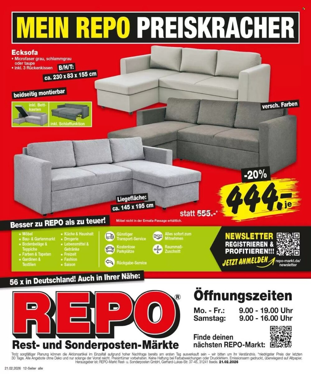 Repo Markt Prospekt (ab 23.02.2026) zum Blättern - Seite 12