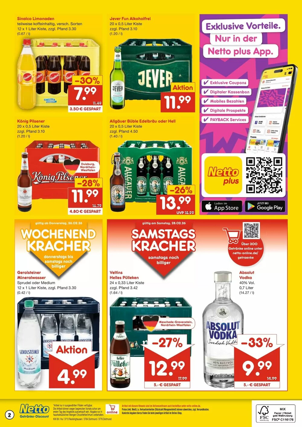 Netto Getränke Discount Prospekt (ab 23.02.2026) zum Blättern - Seite 2