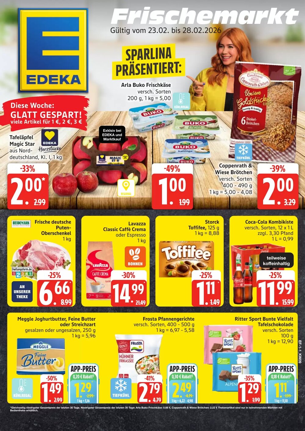 Edeka Frischemarkt Prospekt (ab 23.02.2026) zum Blättern - Seite 1