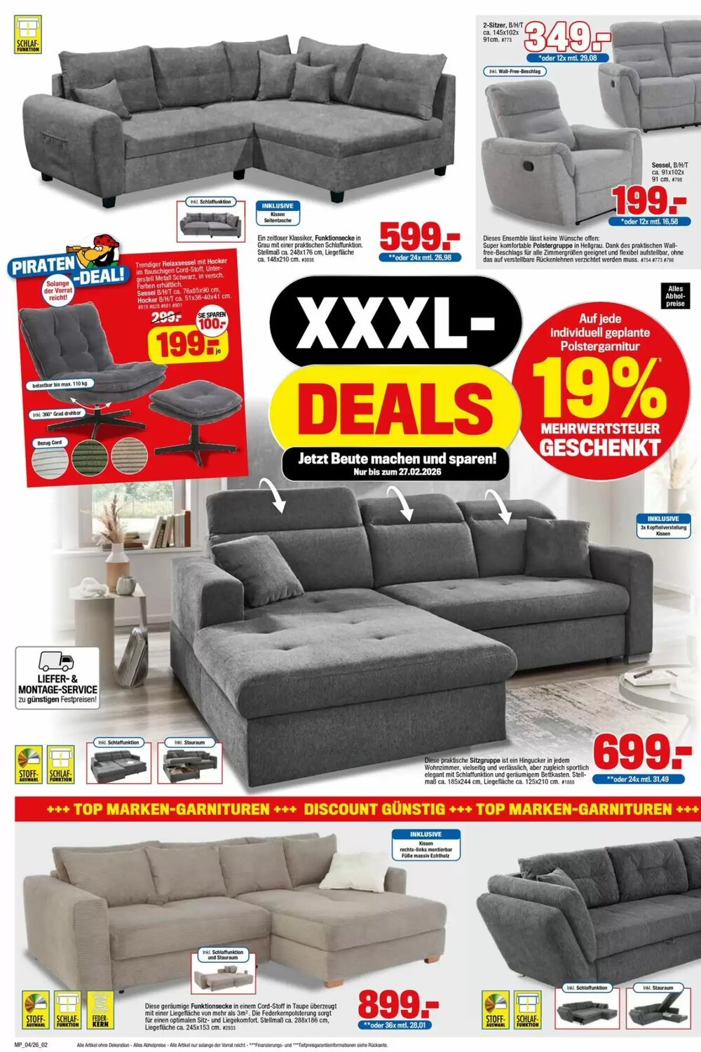 Möbelpiraten Prospekt (ab 23.02.2026) zum Blättern - Seite 2