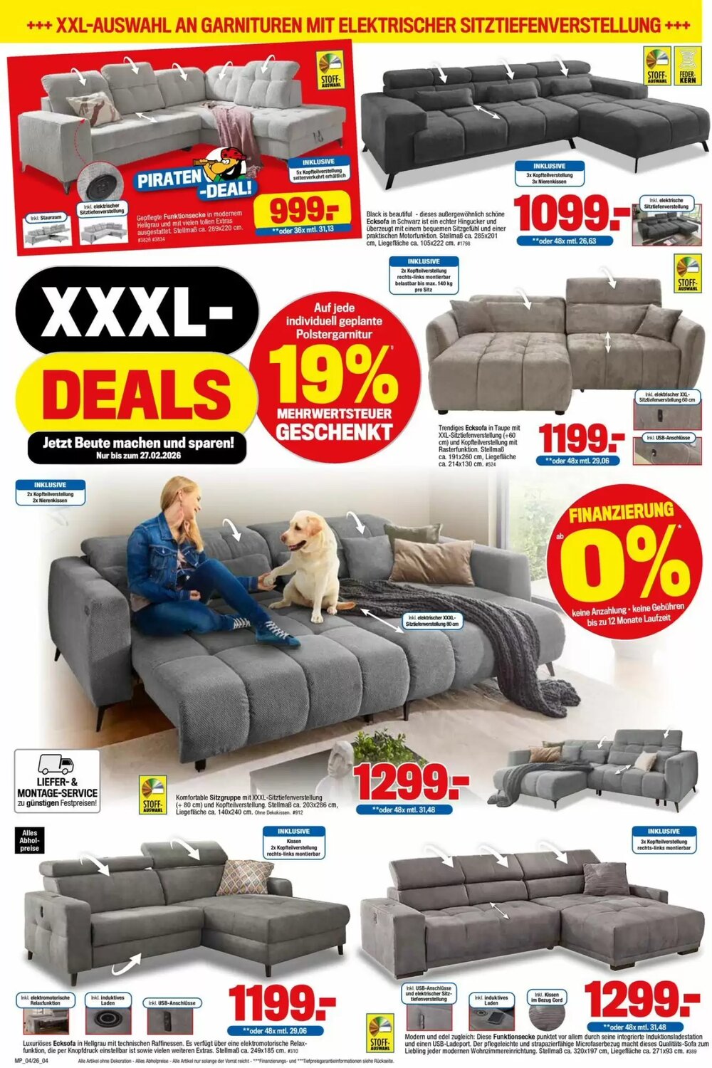 Möbelpiraten Prospekt (ab 23.02.2026) zum Blättern - Seite 4