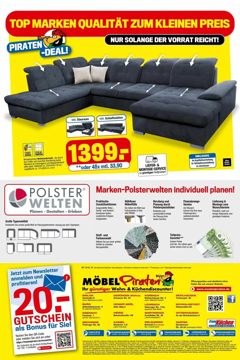 Möbelpiraten Prospekt (ab 23.02.2026) zum Blättern - Seite 8