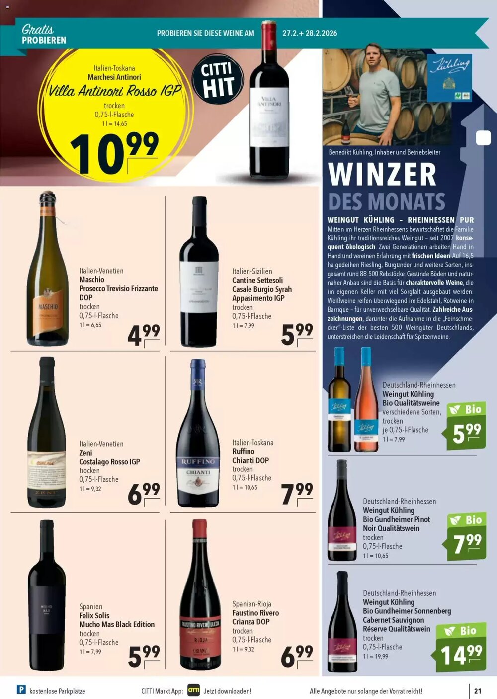 CITTI Markt Prospekt (ab 25.02.2026) zum Blättern - Seite 21