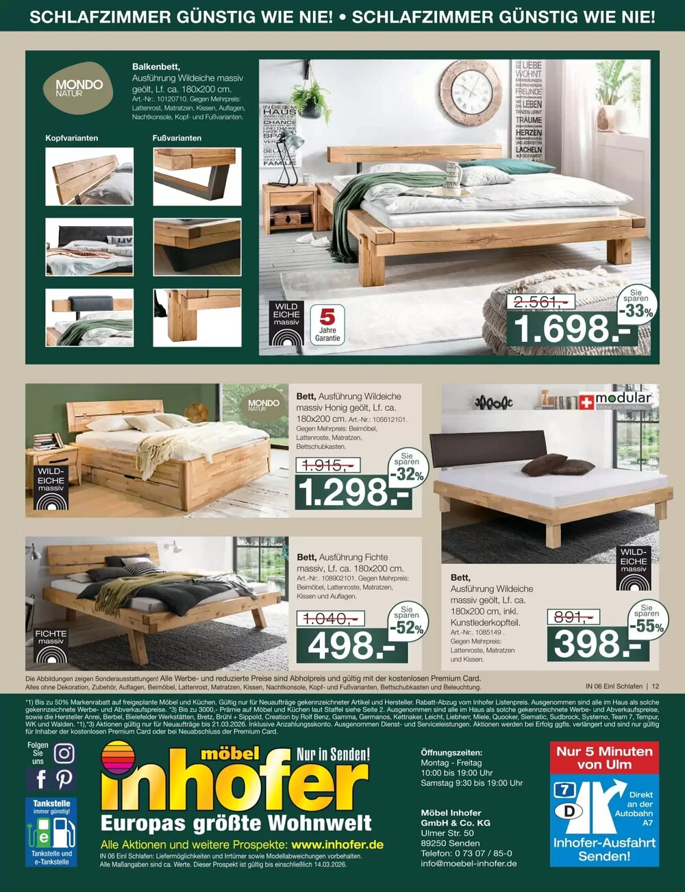 Möbel Inhofer Prospekt (ab 25.02.2026) zum Blättern - Seite 12