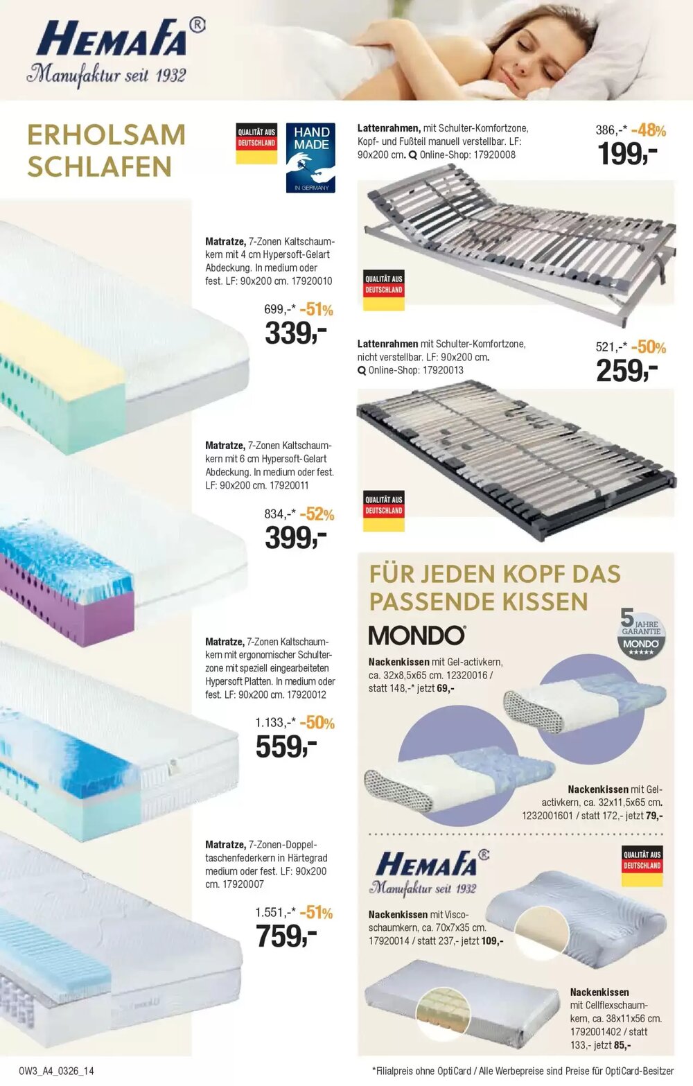 Opti Wohnwelt Prospekt (ab 25.02.2026) zum Blättern - Seite 14