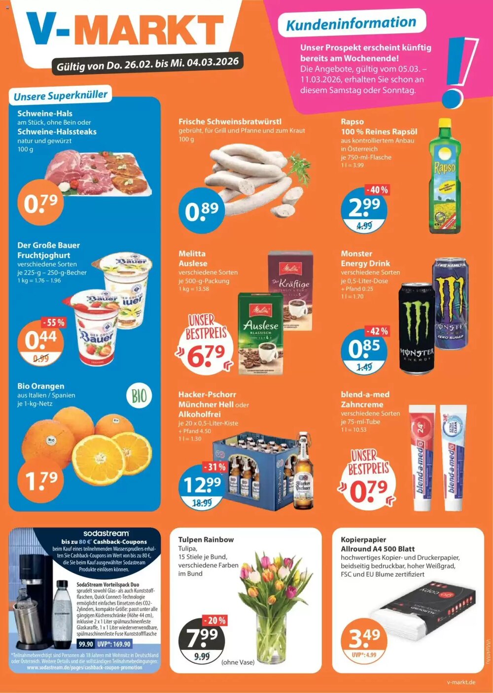 V Markt Prospekt (ab 26.02.2026) zum Blättern - Seite 1