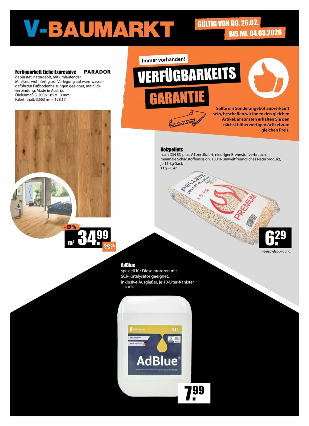 V Baumarkt Prospekt (ab 26.02.2026) zum Blättern - Seite 1