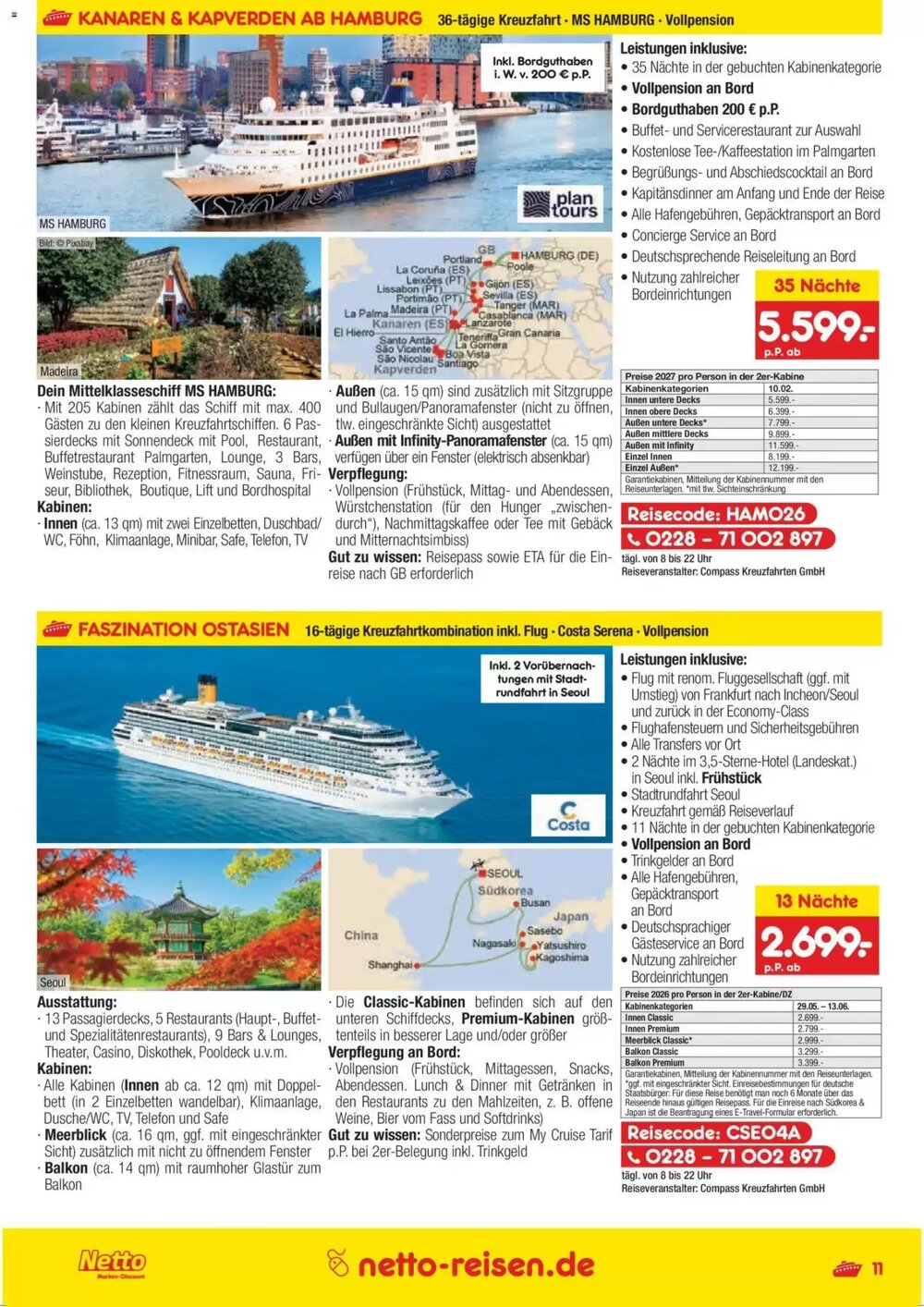 Netto Reisen Prospekt (ab 26.02.2026) zum Blättern - Seite 11