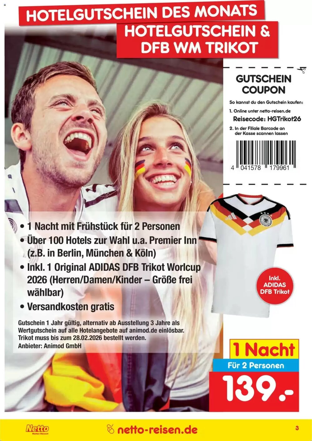 Netto Reisen Prospekt (ab 26.02.2026) zum Blättern - Seite 3