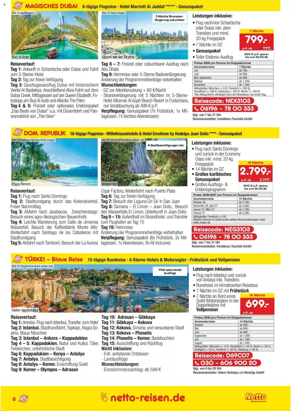 Netto Reisen Prospekt (ab 26.02.2026) zum Blättern - Seite 6