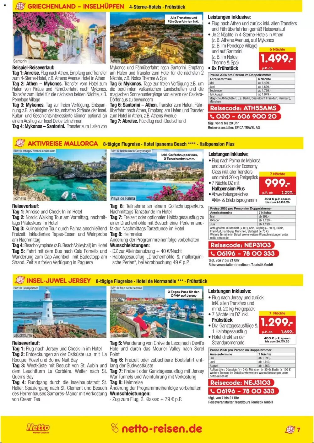 Netto Reisen Prospekt (ab 26.02.2026) zum Blättern - Seite 7