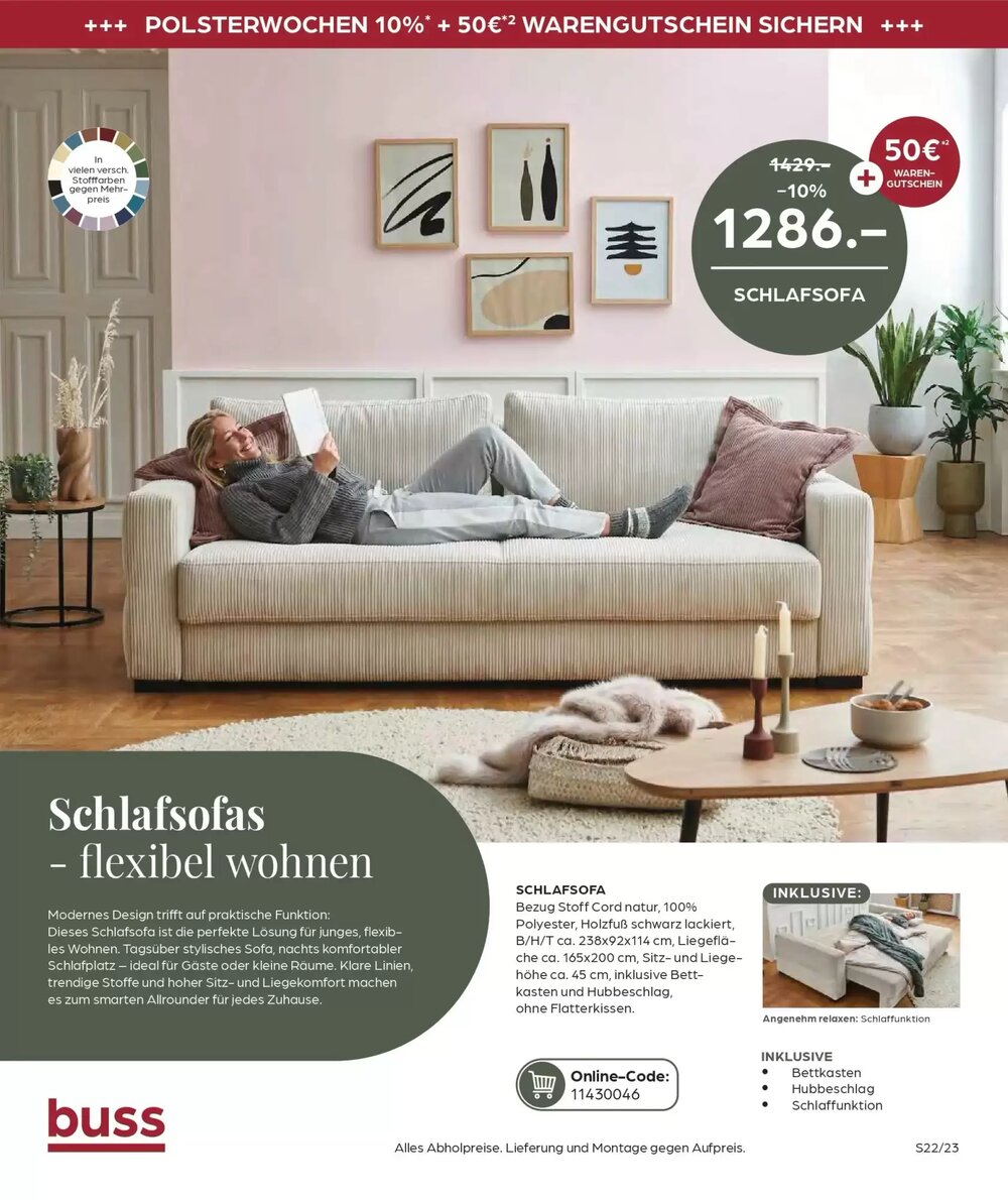 Möbel Buss Prospekt (ab 26.02.2026) zum Blättern - Seite 22