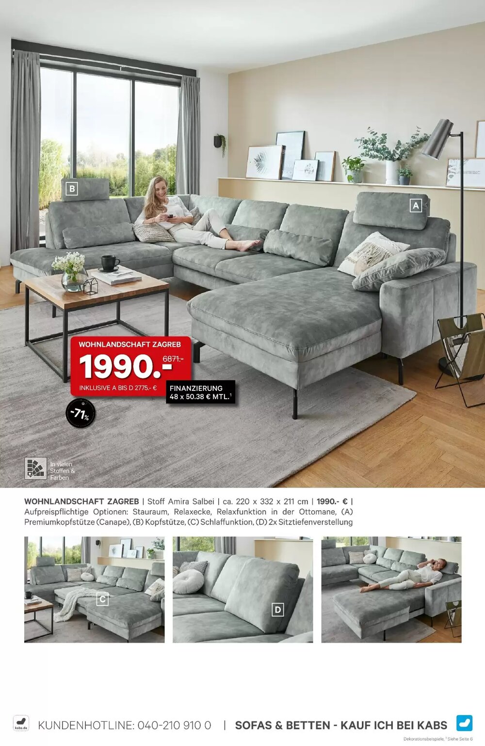 Kabs Polsterwelt Prospekt (ab 27.02.2026) zum Blättern - Seite 47