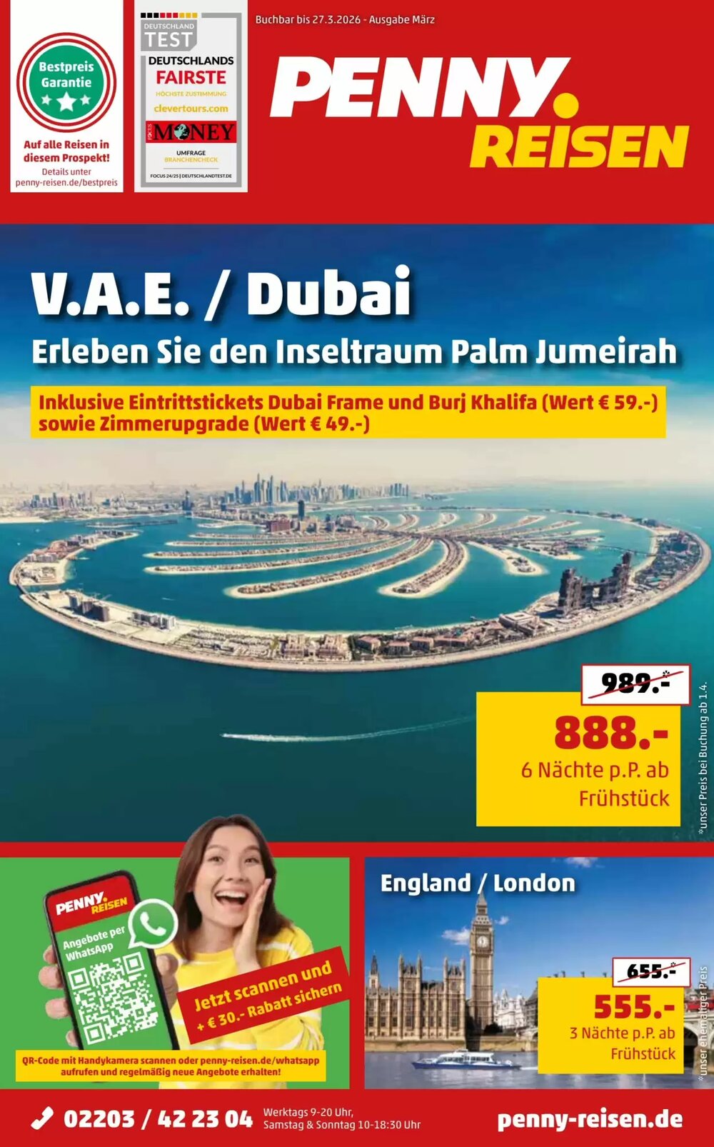 Penny Reisen Prospekt (ab 27.02.2026) zum Blättern - Seite 1