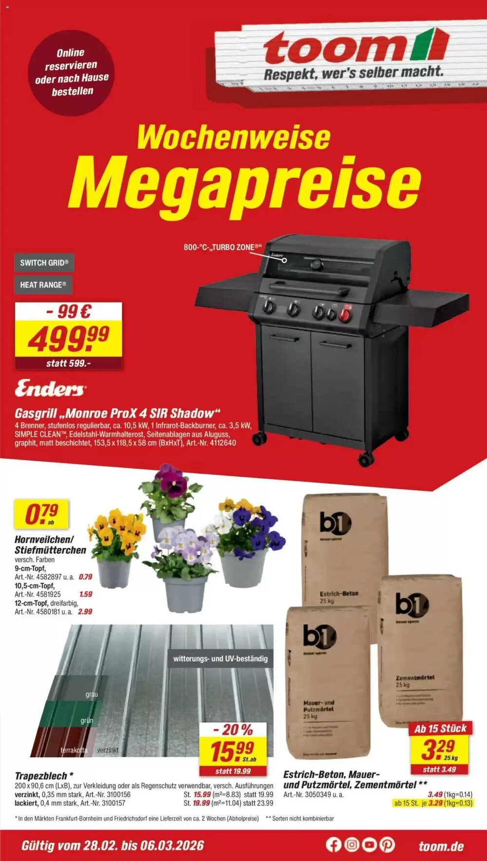 toom Baumarkt Prospekt (ab 28.02.2026) zum Blättern - Seite 1