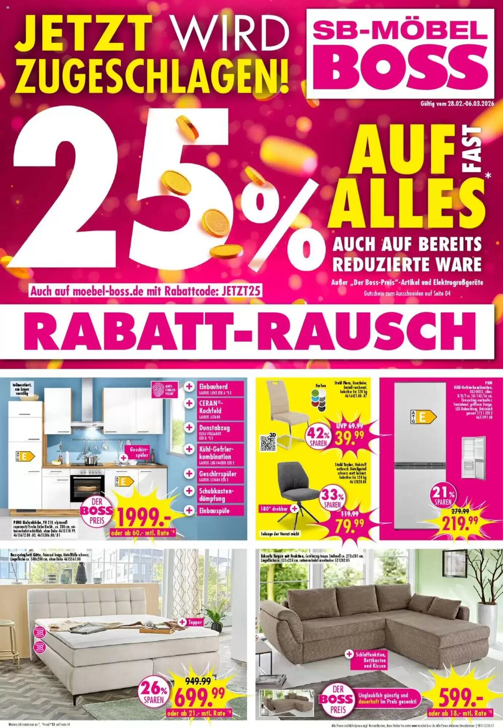 Möbel Boss Prospekt (ab 28.02.2026) zum Blättern - Seite 1