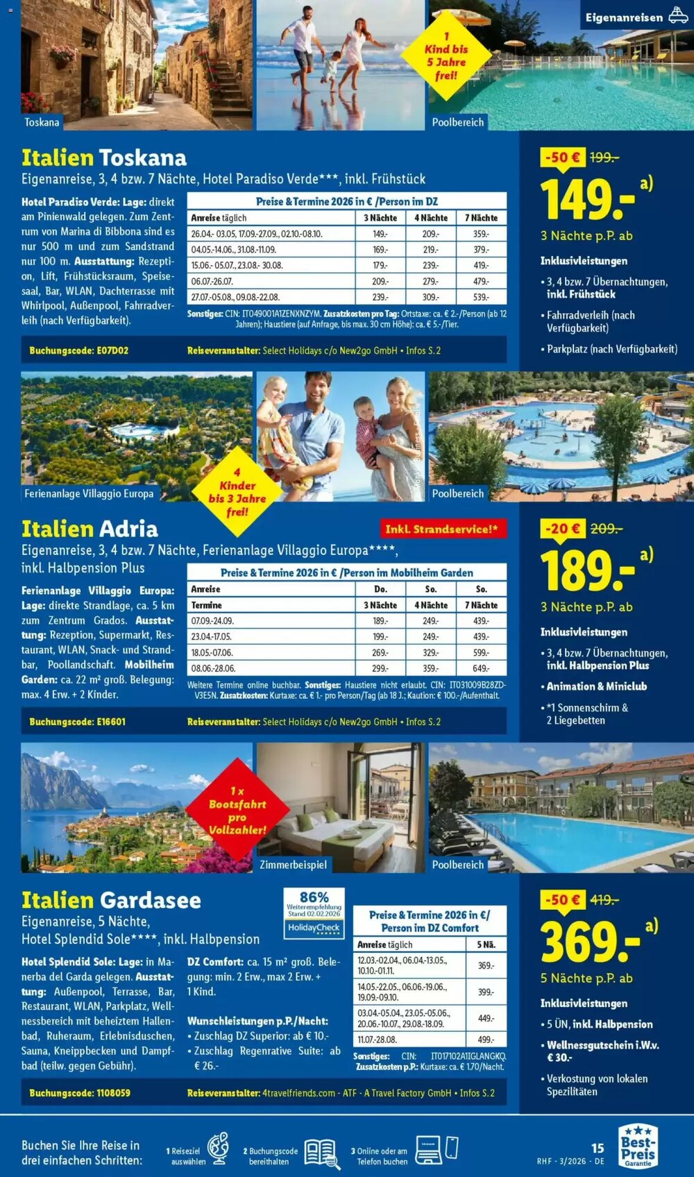 Lidl Reisen Prospekt (ab 28.02.2026) zum Blättern - Seite 15