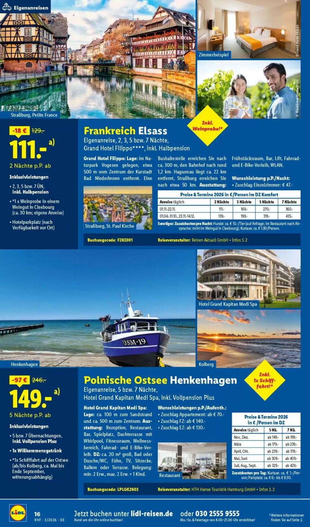 Lidl Reisen Prospekt (ab 28.02.2026) zum Blättern - Seite 16