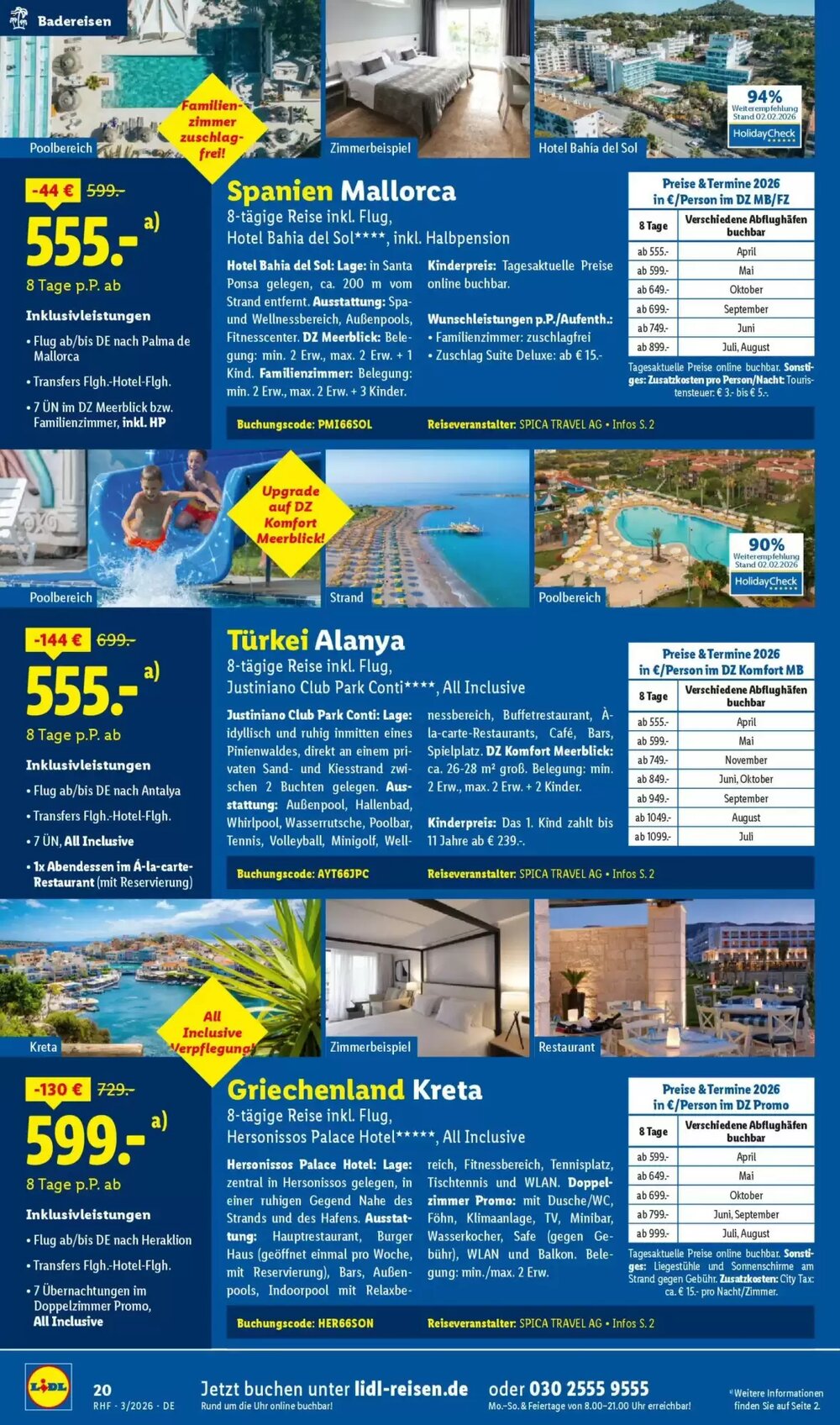 Lidl Reisen Prospekt (ab 28.02.2026) zum Blättern - Seite 20