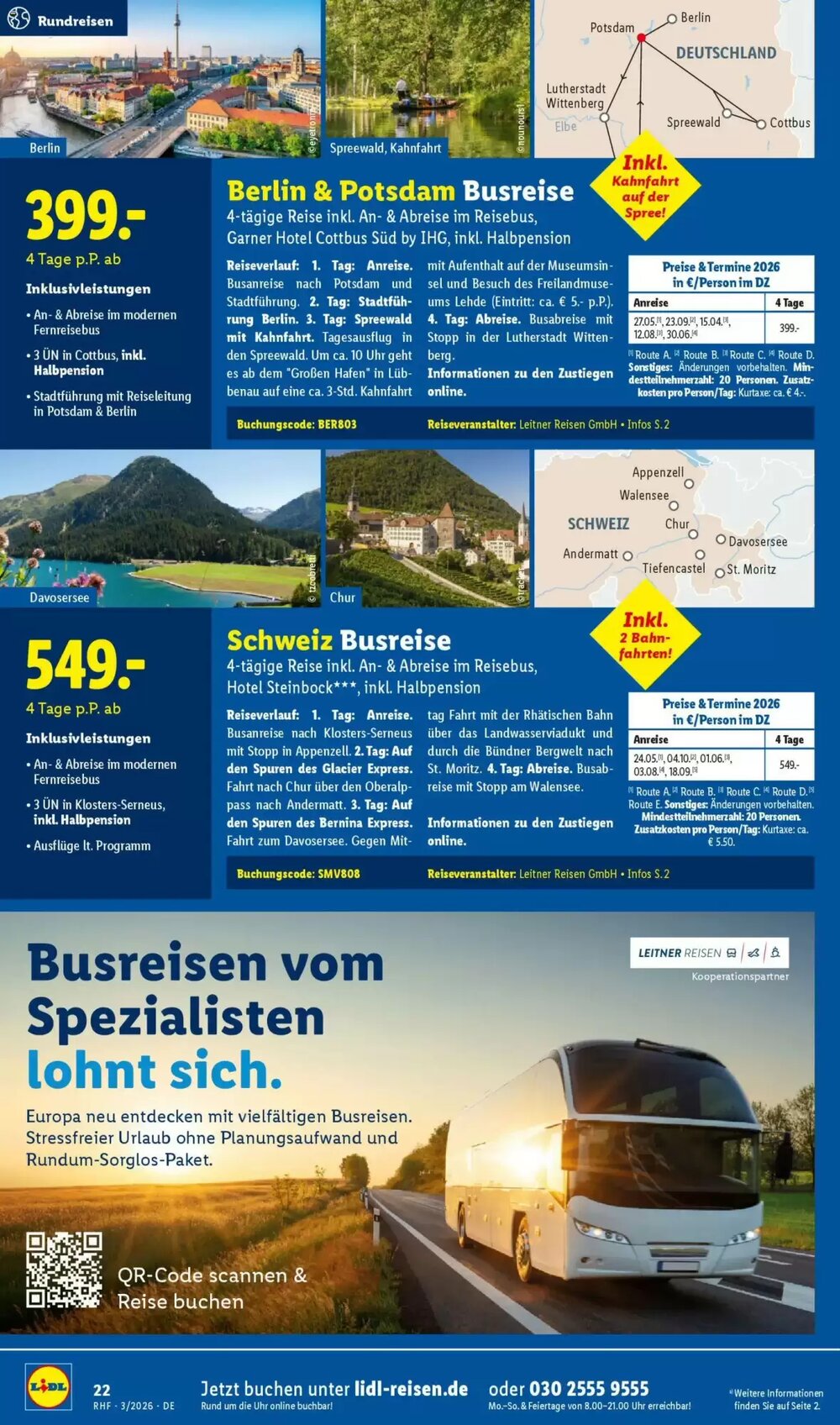 Lidl Reisen Prospekt (ab 28.02.2026) zum Blättern - Seite 22