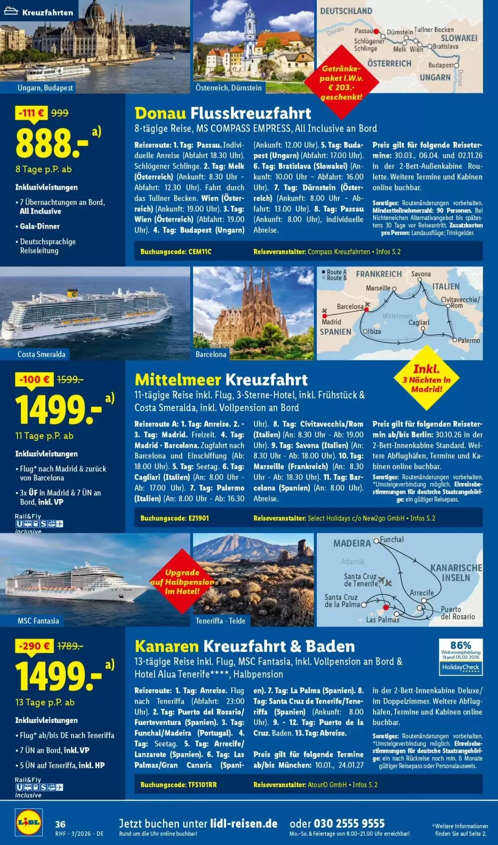 Lidl Reisen Prospekt (ab 28.02.2026) zum Blättern - Seite 36