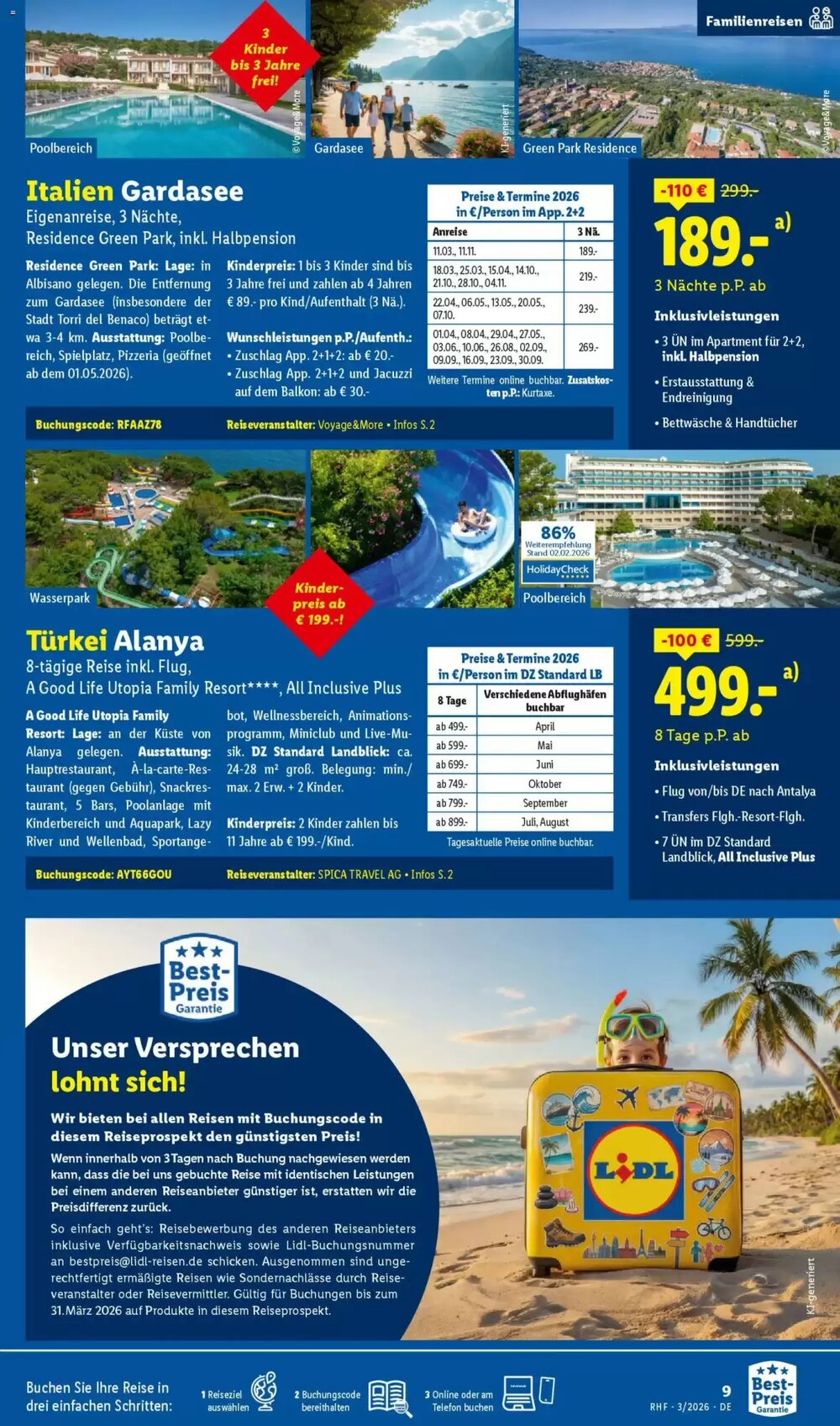 Lidl Reisen Prospekt (ab 28.02.2026) zum Blättern - Seite 9