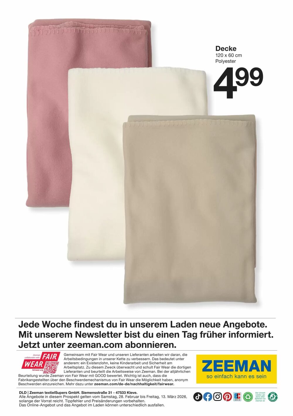 Zeeman Prospekt (ab 28.02.2026) zum Blättern - Seite 42