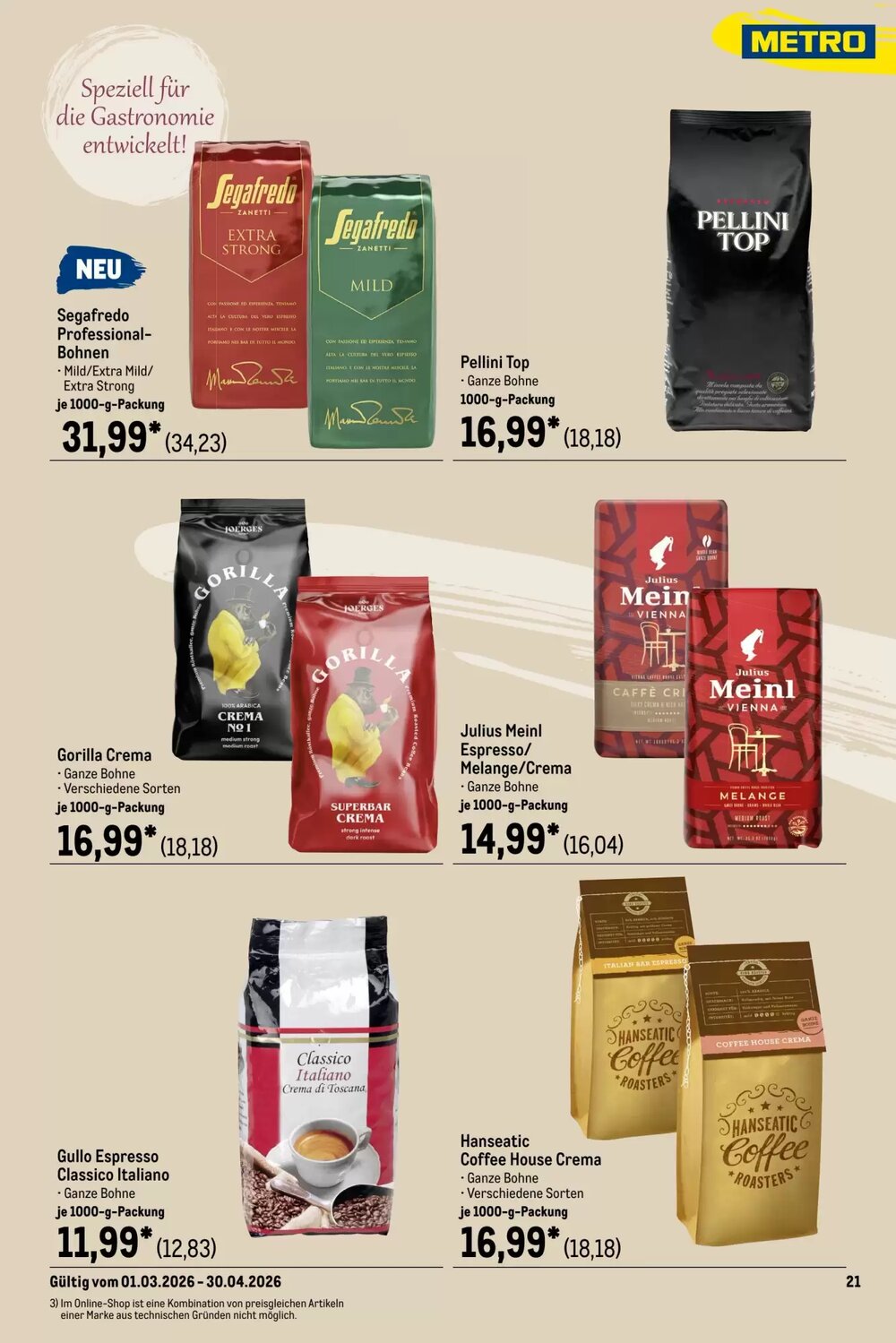 METRO Prospekt (ab 01.03.2026) zum Blättern - Seite 21