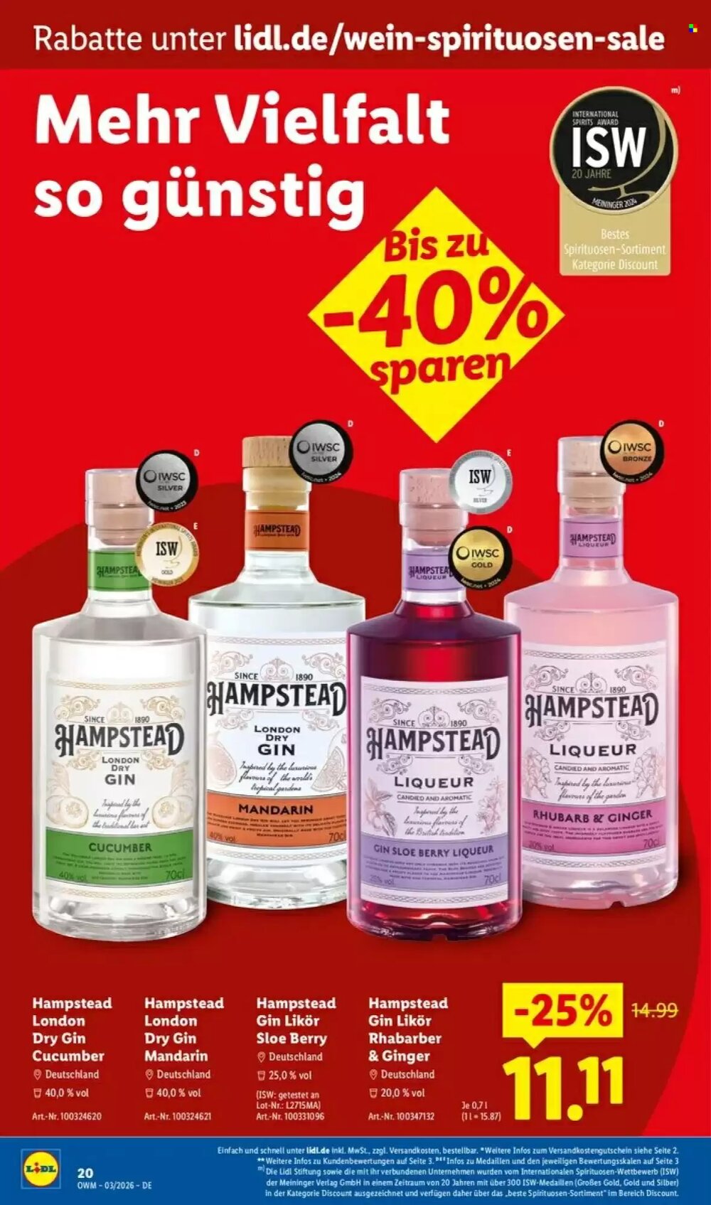Lidl Prospekt (ab 01.03.2026) zum Blättern - Seite 20