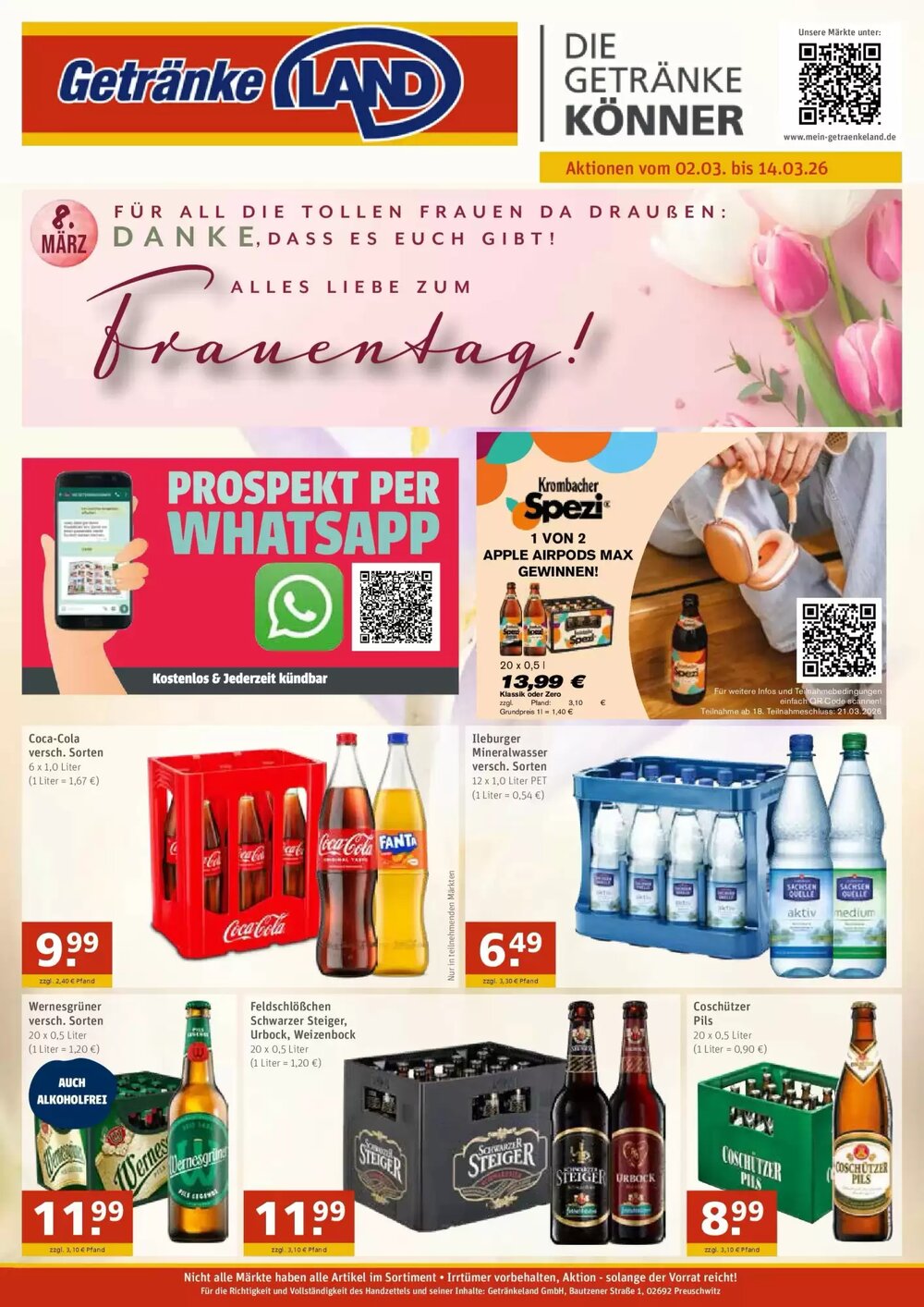 Getränkeland Prospekt (ab 01.03.2026) zum Blättern - Seite 1